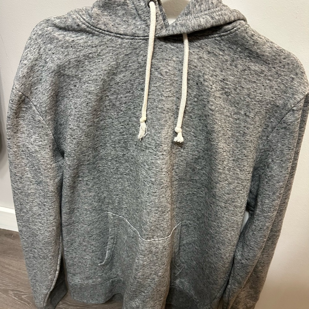 Old Navy Heather Gray Hoodie with white Drawstrings